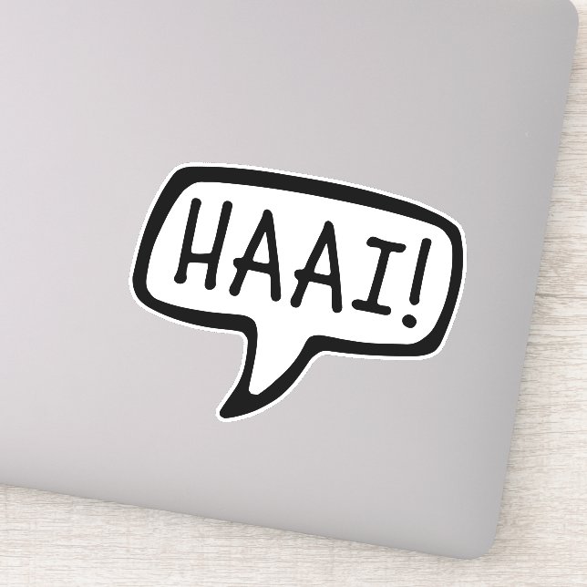 Sticker HAAI ! Bonjour, Bonjour, Salutation informelle en  (Détail)