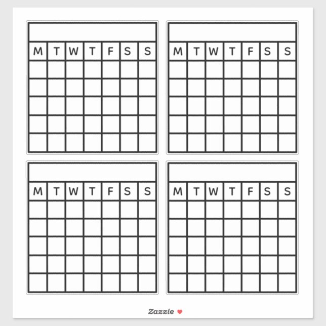 Sticker Habit Tracker, Journal des puces, Calendrier de la (Feuille)