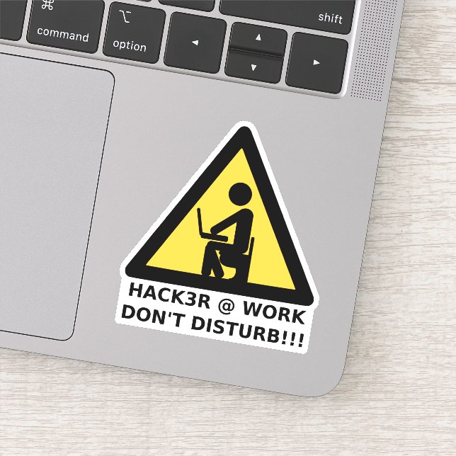 Sticker Hacker au travail (Détail)