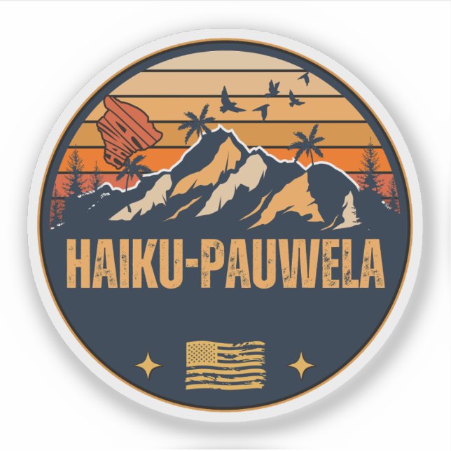 Sticker Haiku-Pauwela, Hawaï (Devant)