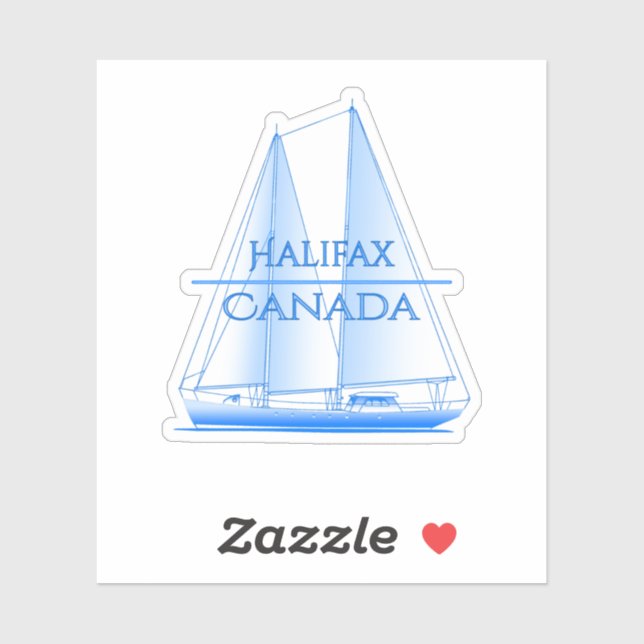 Sticker Halifax Coastal Nautical Sailing Sailor (Feuille)