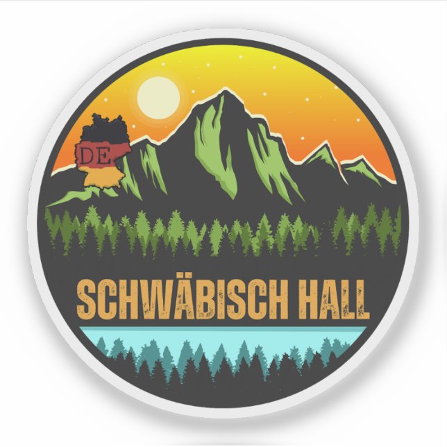 Sticker Hall-en-Suisse, Bade-Wurtemberg Allemagne (Devant)