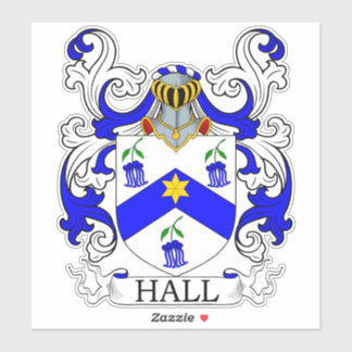 Sticker Hall Family Crest