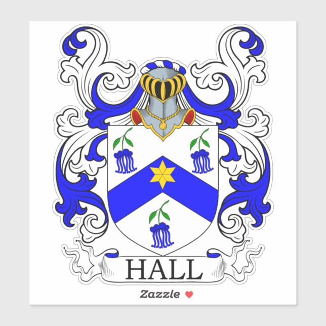 Sticker Hall Family Crest (Feuille)