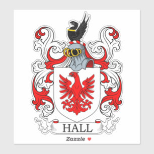 Sticker Hall Family Crest