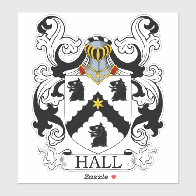 Sticker Hall Family Crest (Feuille)