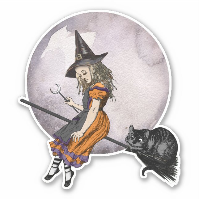 Sticker Halloween Alice au pays des merveilles Cheshire Ca (Devant)