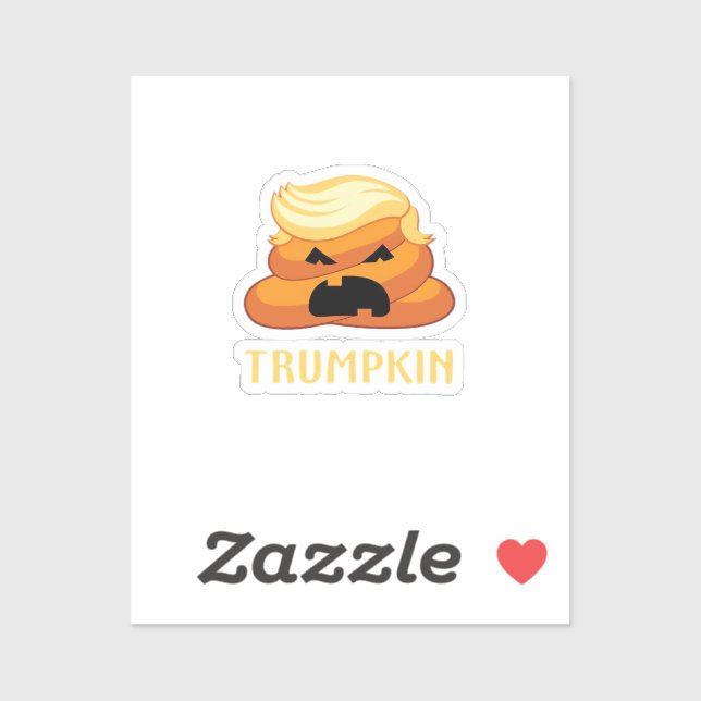 Sticker Halloween amusant pour Trumpkin Poop (Feuille)