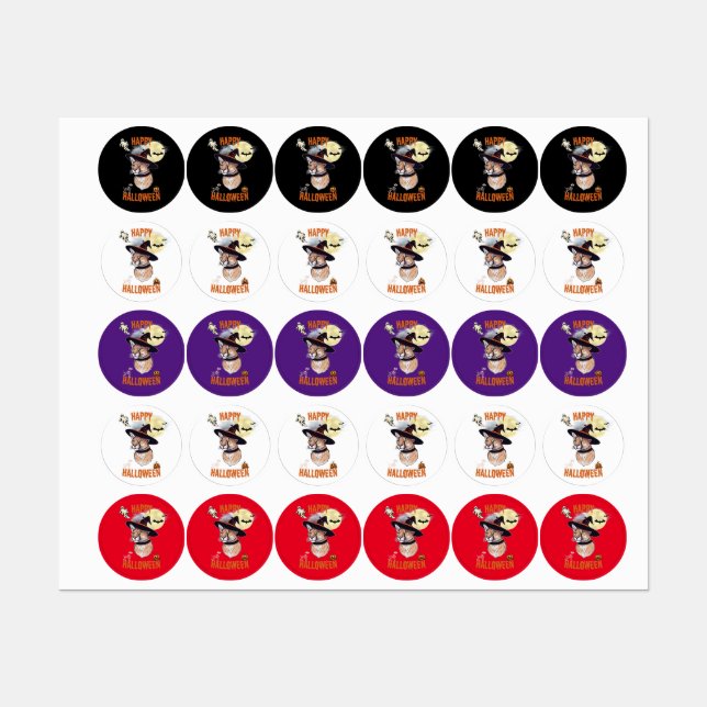 sticker halloween animals (Feuille)