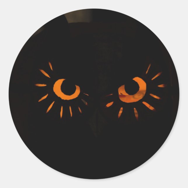 Sticker Halloween avec yeux orange (Devant)