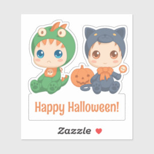 Sticker Halloween Baby Black Cat Dragon Texte personnalisé