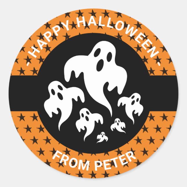 Sticker Halloween Boo Kids Personnalisé (Devant)