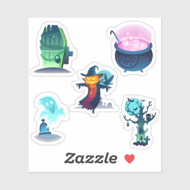 Sticker Halloween Conception de la fête à thème (Feuille)