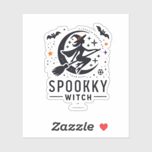 Sticker Halloween Conception de sorcière Éffrayante - Vol