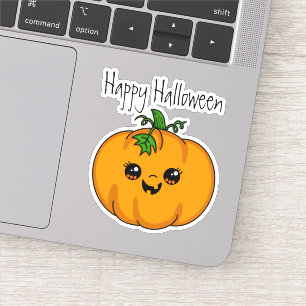 Sticker Halloween Cute Citrouille personnalisé