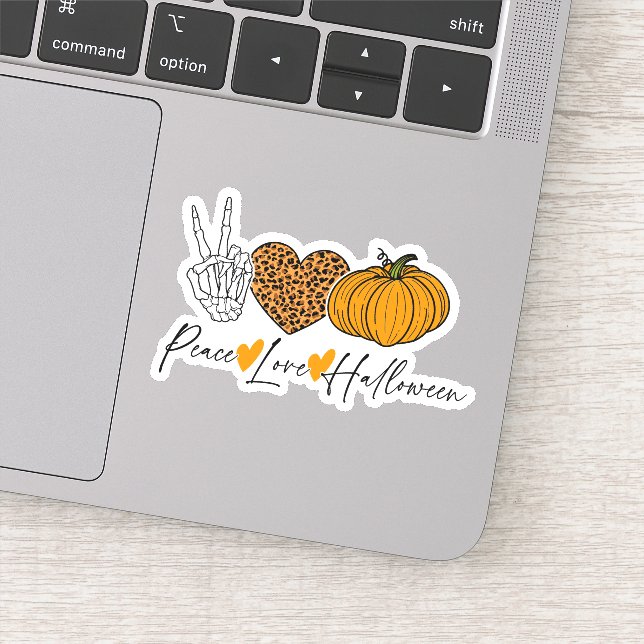Sticker Halloween de l'amour de la paix (Détail)