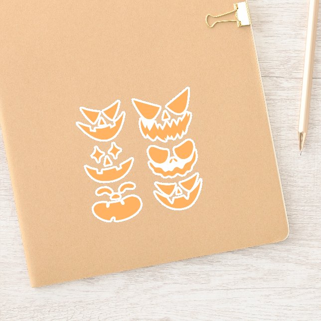Sticker Halloween Déplaisant effraction mal visage Éffraya (Carnet)