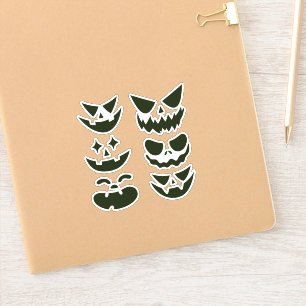 Sticker Halloween Déplaisant effraction mal visage Éffraya