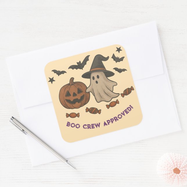 Sticker Halloween éffrayant - Boos, chauves-souris (Enveloppe)