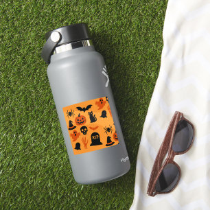 Sticker Halloween éffrayant - Noir & Orange
