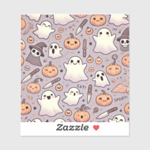 Sticker Halloween en vinyle coupé sur mesure 4" x 