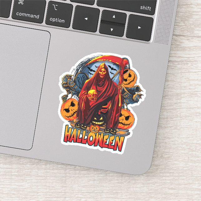 Sticker Halloween Evil skeleton (Détail)