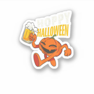 Sticker Halloween Hoppy Bière Boire Citrouille Halloween