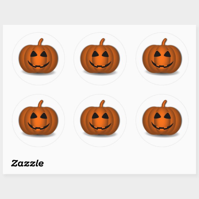 Sticker Halloween Jack o' Lantern (Feuille)