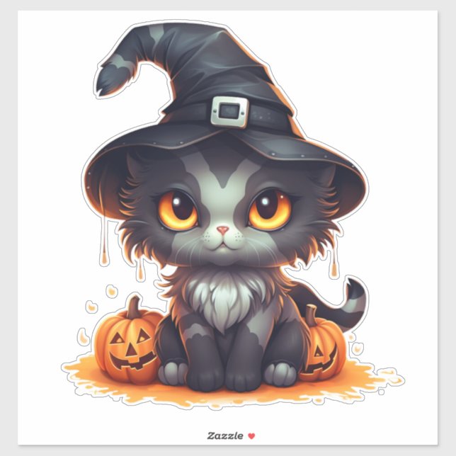 Sticker Halloween Kitten (Feuille)