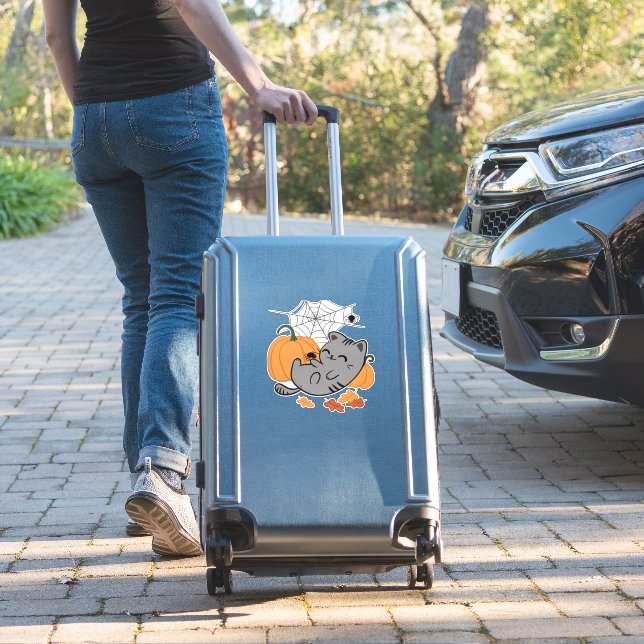 Sticker Halloween Kitty and Spiders Classic T-Shirt (Valise Insitu)