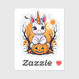 Sticker Halloween licorne