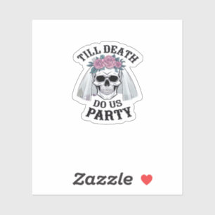 Sticker Halloween Mariage Éffrayant - Jusqu'à la mort Do U