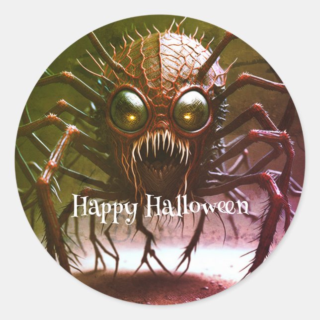 Sticker Halloween Monster Rouge (Devant)
