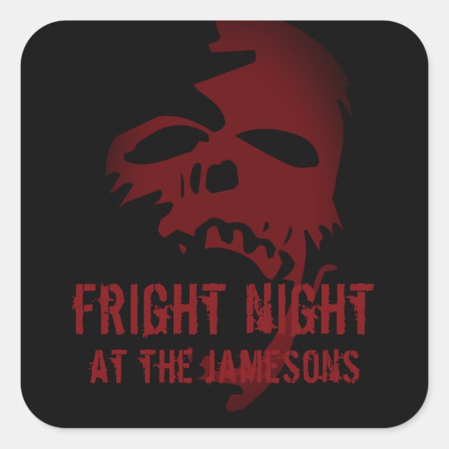 Sticker Halloween Party Favoriser la peur crâne ro (Devant)