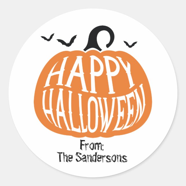 Sticker Halloween personnalisé (Devant)