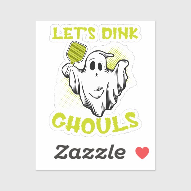 Sticker Halloween Pickleball Costume Pickleball Lover Tri (Feuille)