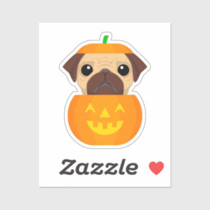 Sticker Halloween Pugkin