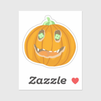 Sticker Halloween Pumpkin whimsical and spooky
