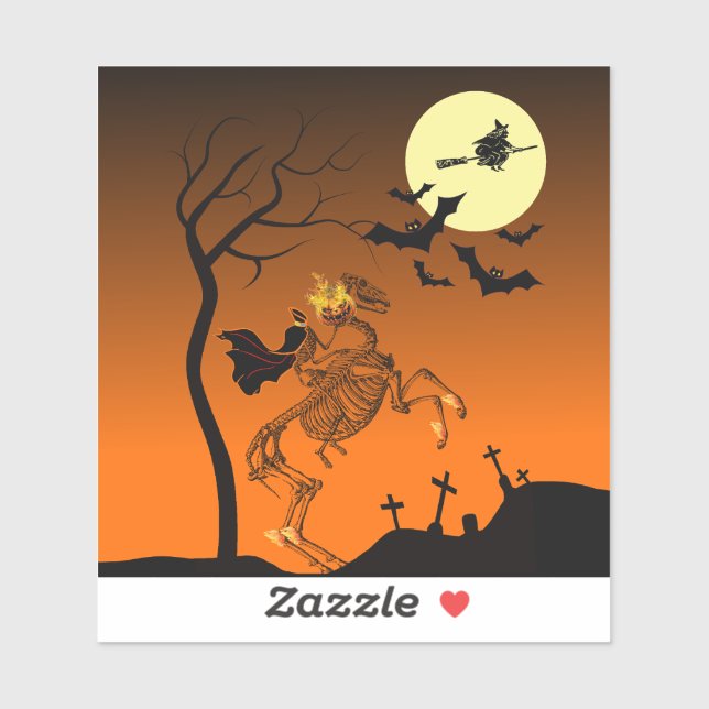 Sticker Halloween sans tête (Feuille)