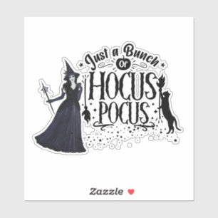 Sticker Halloween sorcière hocus pocus design