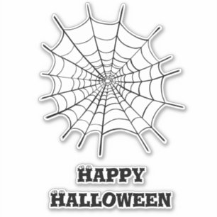 Sticker Halloween Spider Web et les yeux