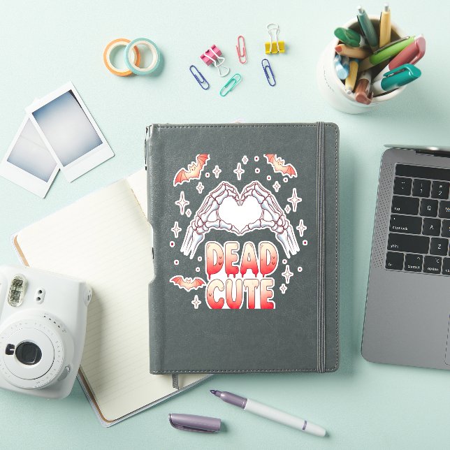Sticker halloween Squelette Mains Coeur, chauves-souris et (Couverture iPad)