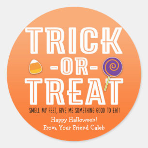 Sticker Halloween TRICK OU TREAT SMELL MES PIEDS