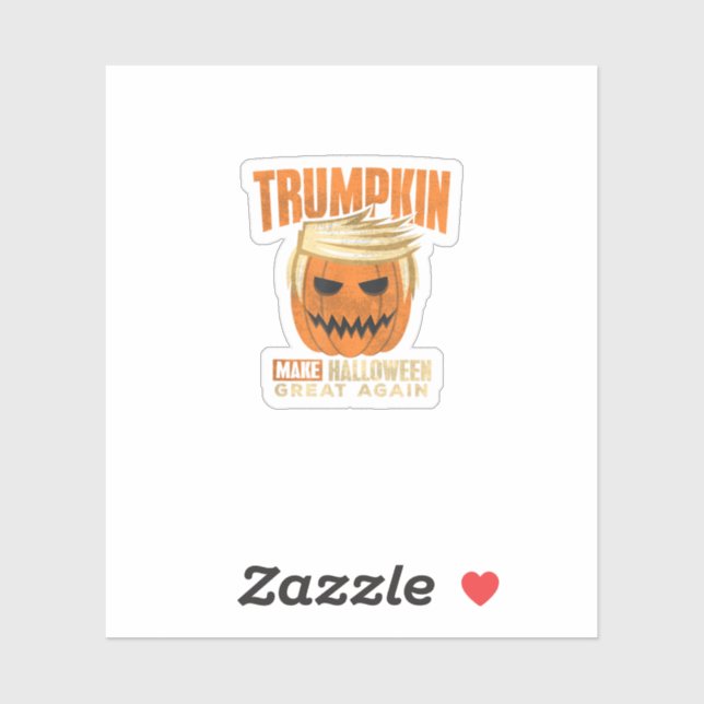 Sticker Halloween Trumpkin drôle rendre l'Amérique grande (Feuille)