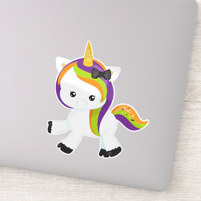 Sticker Halloween Unicorn, Cute Unicorn, Magic Unicorn (Détail)