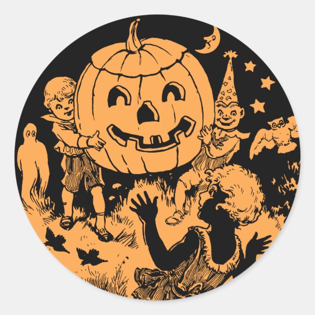 Sticker Halloween vintage (Devant)