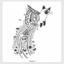 Halloween Whimsical Soar : Chat Siamais en vol