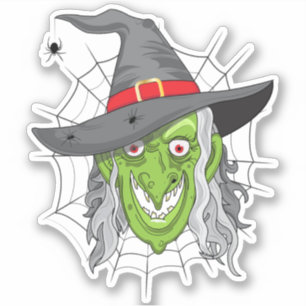 Sticker Halloween Witch