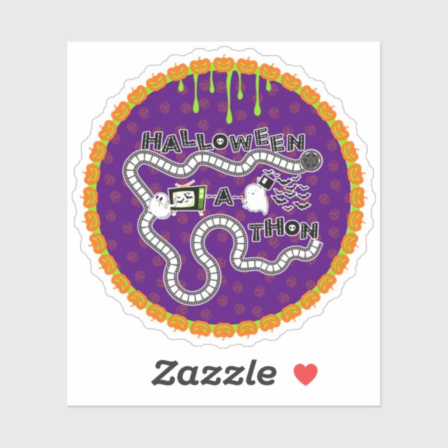 Sticker Halloweenathon Game Board Circle avec Fantômes (Feuille)