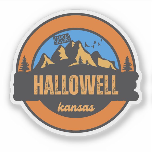 Sticker Hallowell, Kansas (Devant)